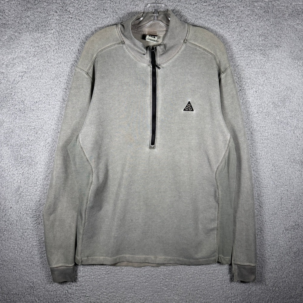 Nike ACG Steeple Rock Dri-FIT ADV Quarter Zip Pullover Olive Grey Waffle Hike XL